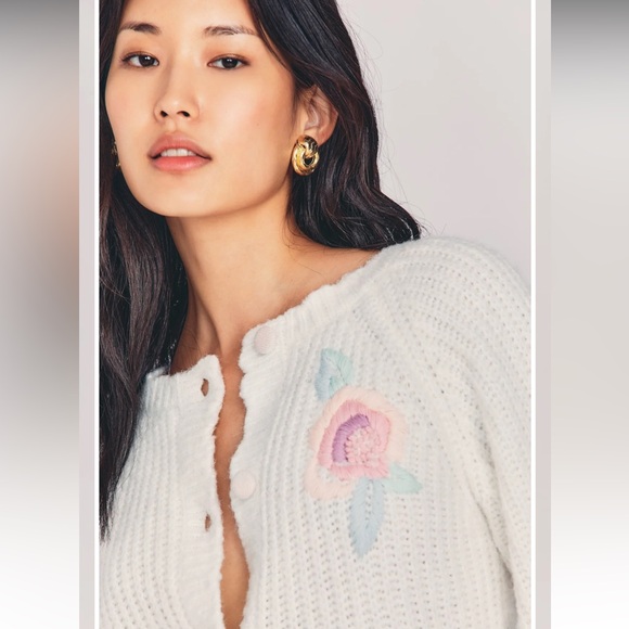 LoveShackFancy Brookie Cardigan Size XS - Picture 9 of 14